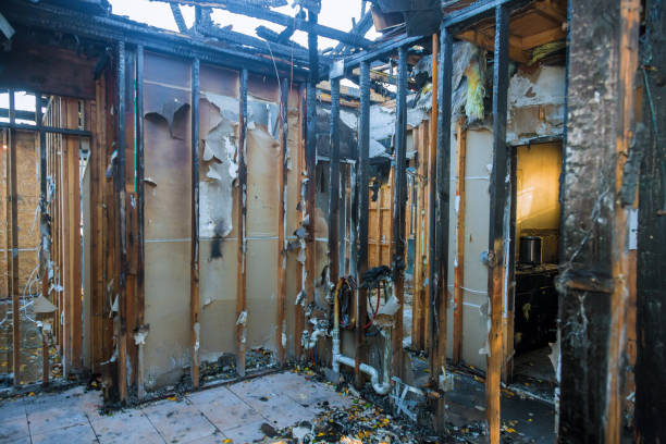 Professional Emergency Fire Cleanup technician working in Coushatta, LA